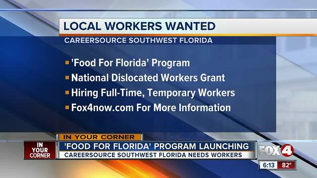 "Food for Florida" program looks for 200 workers