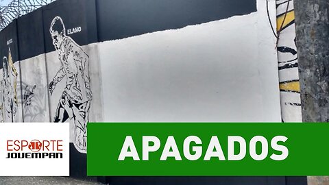 Santos apaga Neymar, Robinho, Ganso e outros ídolos de muro