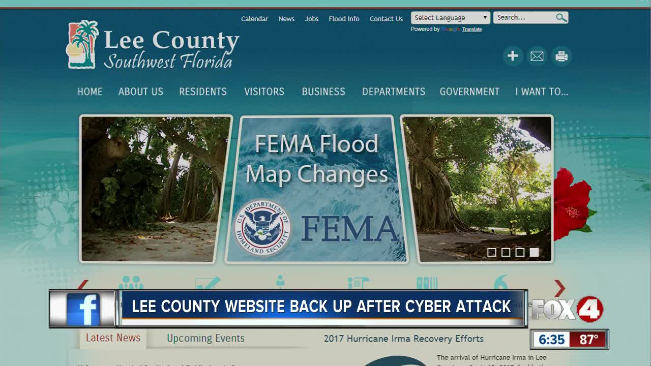 Lee County Government Website back on