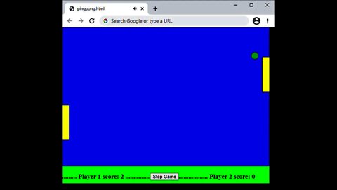 Notepad Game Code - JavaScript Ping Pong