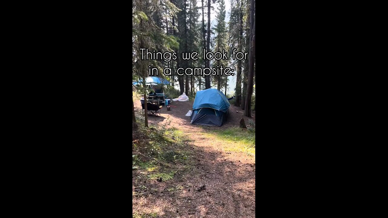 Things we look for in a campsite