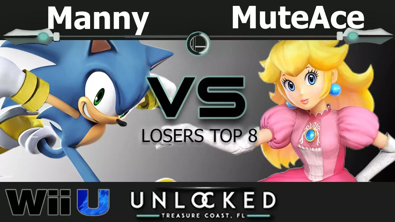Noble|Manny (Sonic) vs. MuteAce (Peach) - Wii U Losers Top 8 - Unlocked