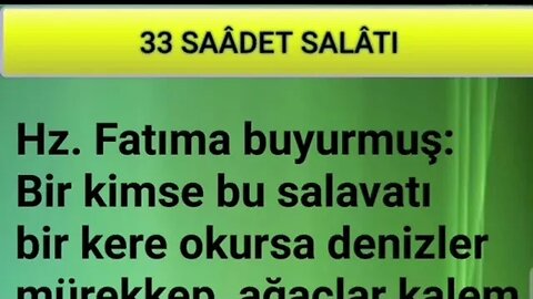 SALAVAT-I ŞERİFELER (33. SALAVAT -sesli)