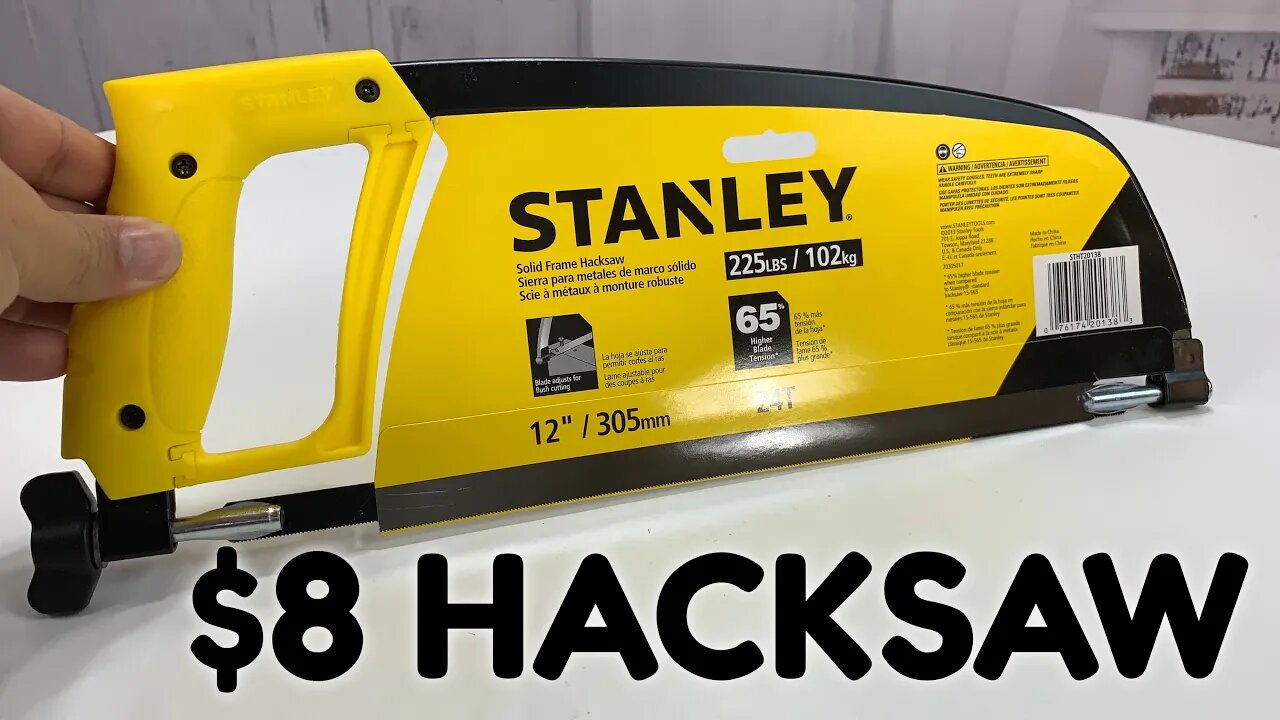 Stanley STHT20138 Solid Frame High Tension 12" Hacksaw Unboxing