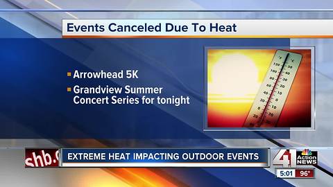 Extreme heat impacting outdoor events