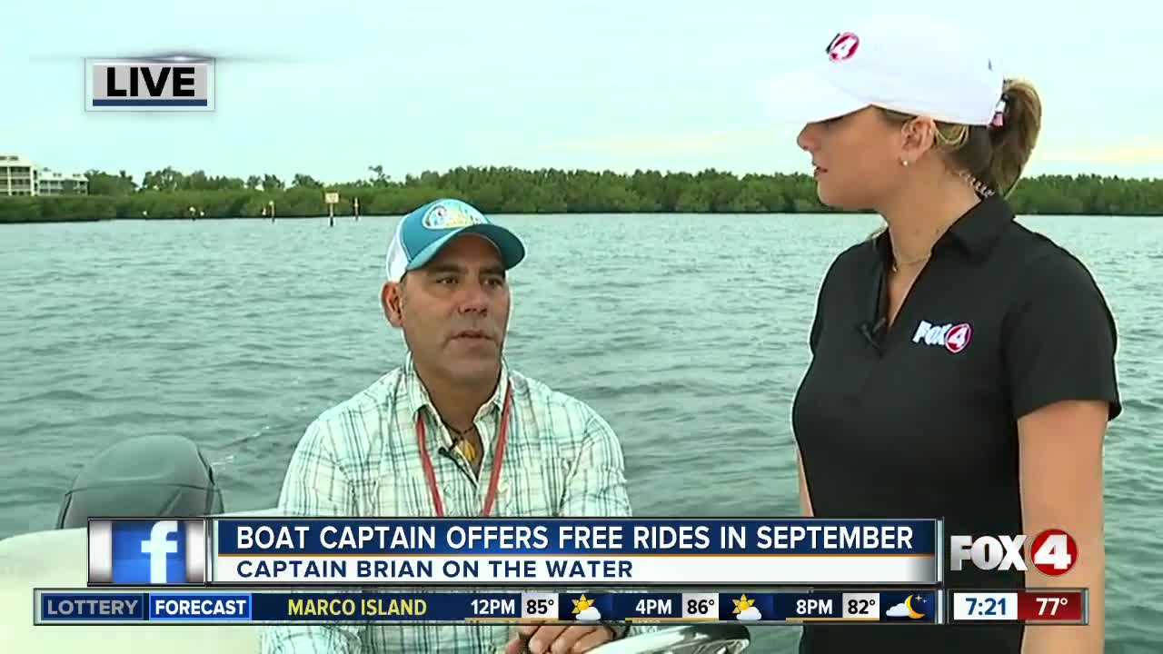 Captain Brian Holaway offers free rides once a week through September