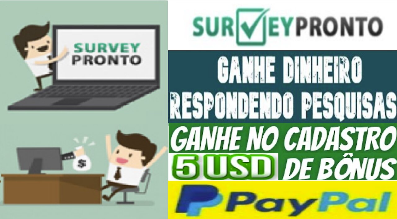 [ SurveyPronto Pesquisas ] Ganhe $5 no Registro | Como ganhar dinheiro com a SurveyPronto | Renda