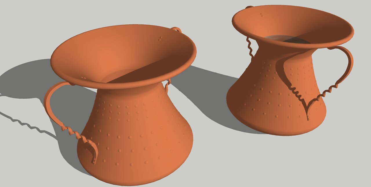 Ancient copper water basin - done with Sketchup