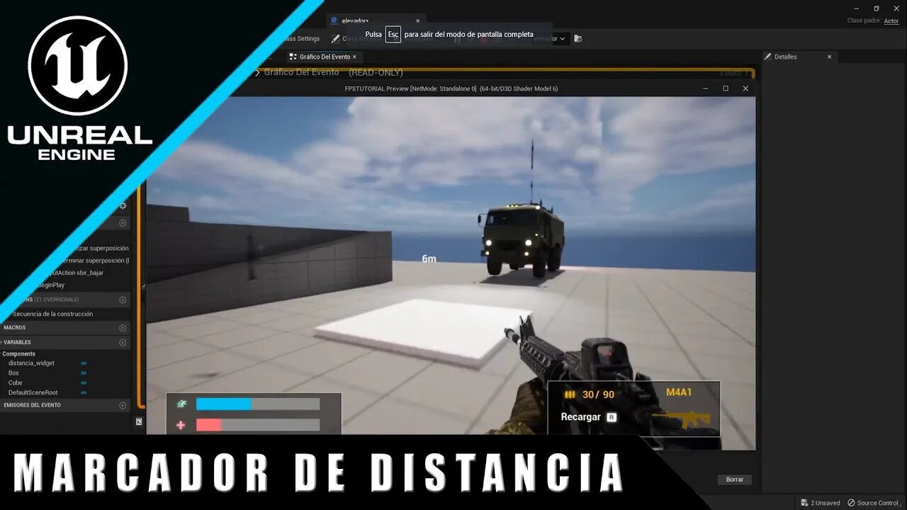 Cómo crear un marcador de distancia - Unreal Engine 5.1