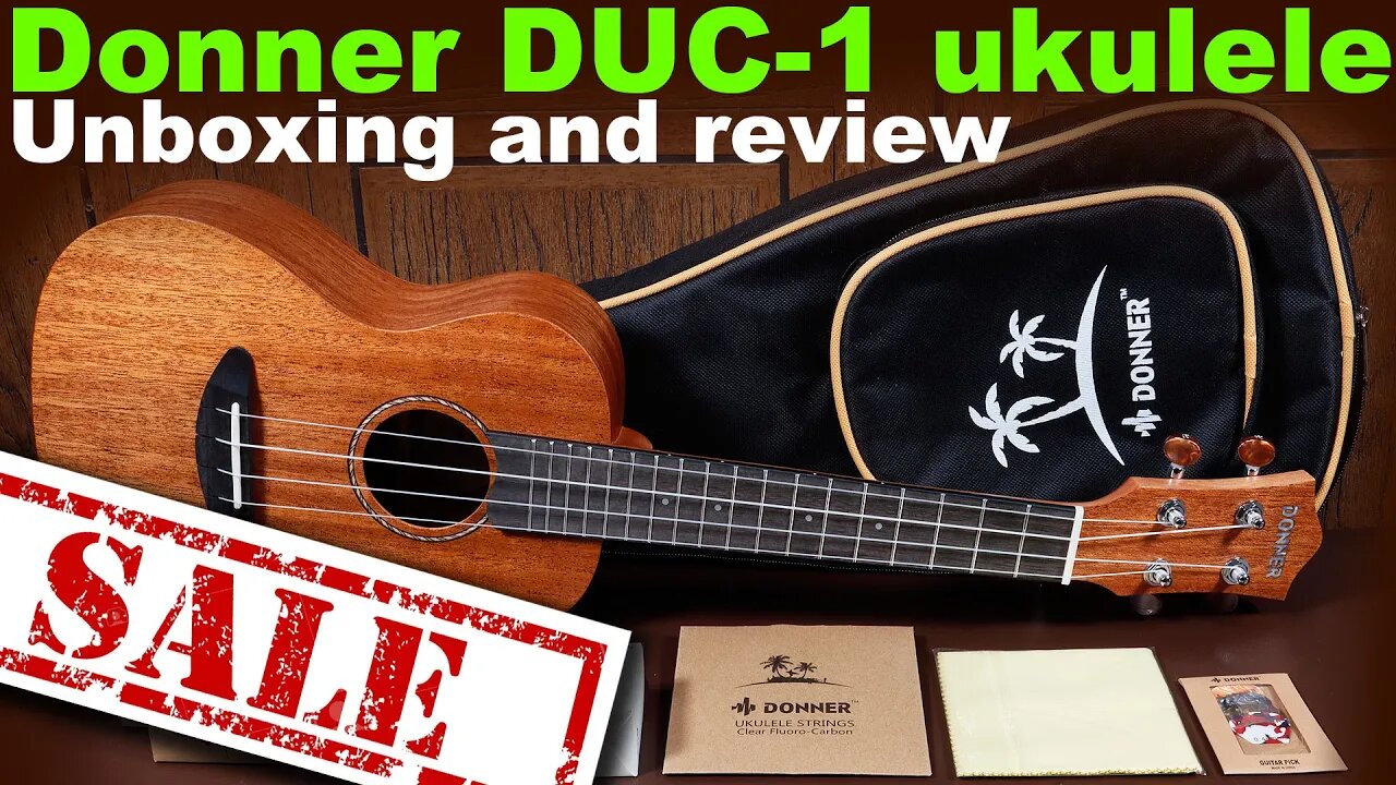 Ukulele review - Unboxing and review of the Donner DUC-1 concert ukulele