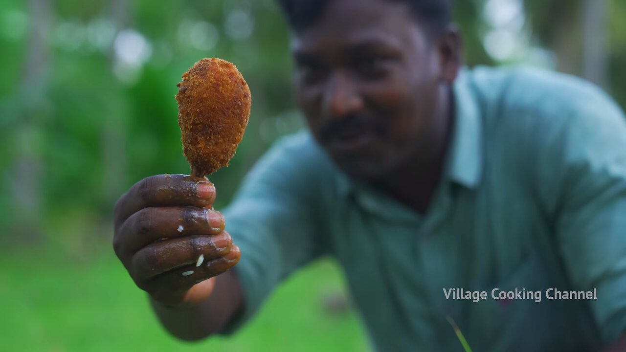 FRIED CHICKEN DRUMSTICK | Chicken Fry Recipe with Mashed Potato | Chicken Recipe Cooking In Village