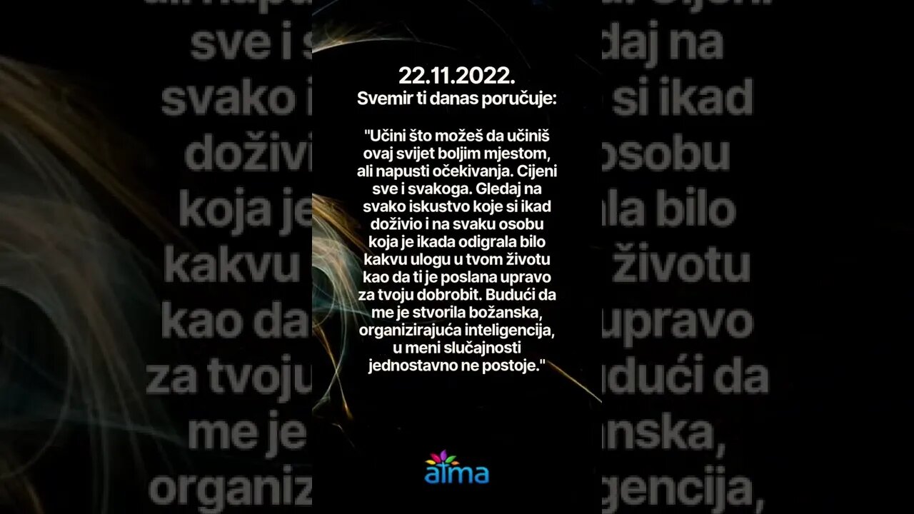Poruka Svemira 22.11.2022. 💙