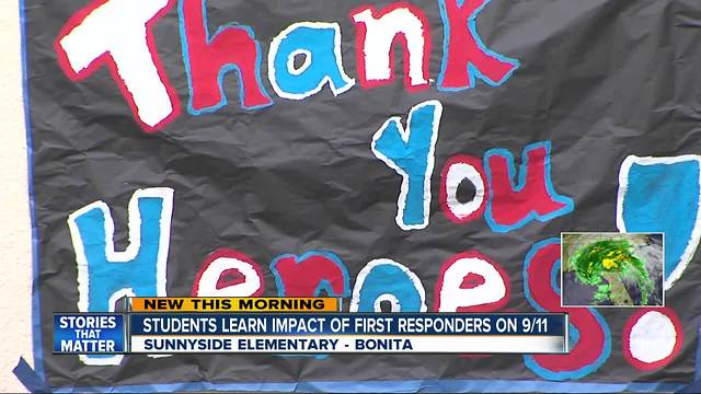 Students meet first responders as part of 9/11 lesson at Sunnyside Elementary