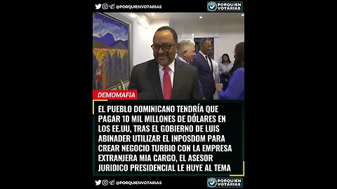 EL PUEBLO DOMINICANO TENDRÍA QUE PAGAR 10 MIL MILLONES DE DÓLARES EN LOS EE.UU