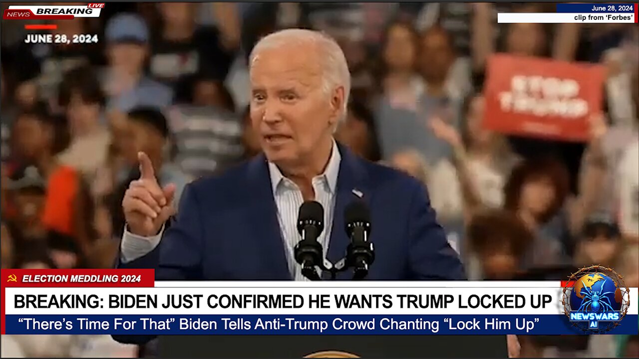 “There’s Time For That” Biden Tells Anti-Trump Crowd Chanting “Lock Him Up”