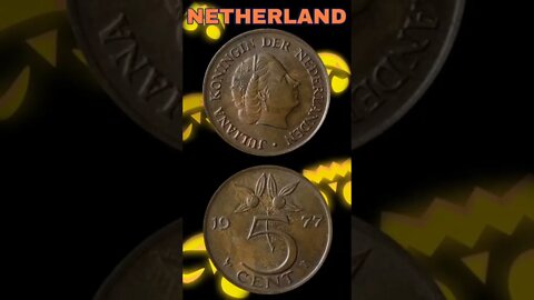 Netherlands 5 Cents 1977.#shorts #coinnotesz