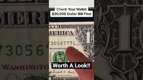 DOLLAR BILL WORTH $30,000 📈📈📈