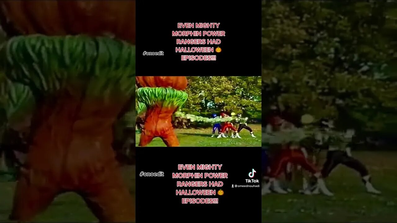 Power Rangers Halloween Mighty Morphin Power Rangers fight Pumpkinheads until Pumpkinking #onoedit