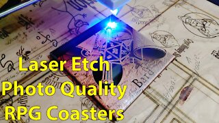Laser Etch Beautiful Photos For Roleplaying Game Room Drink Coasters With Ortur Laser Master 2