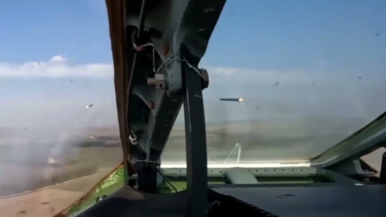 MoD Russia: Russian Armed Forces show Su-25 ground-attack aircraft in combat action.