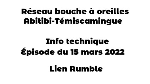 Information techniques des différentes plateformes