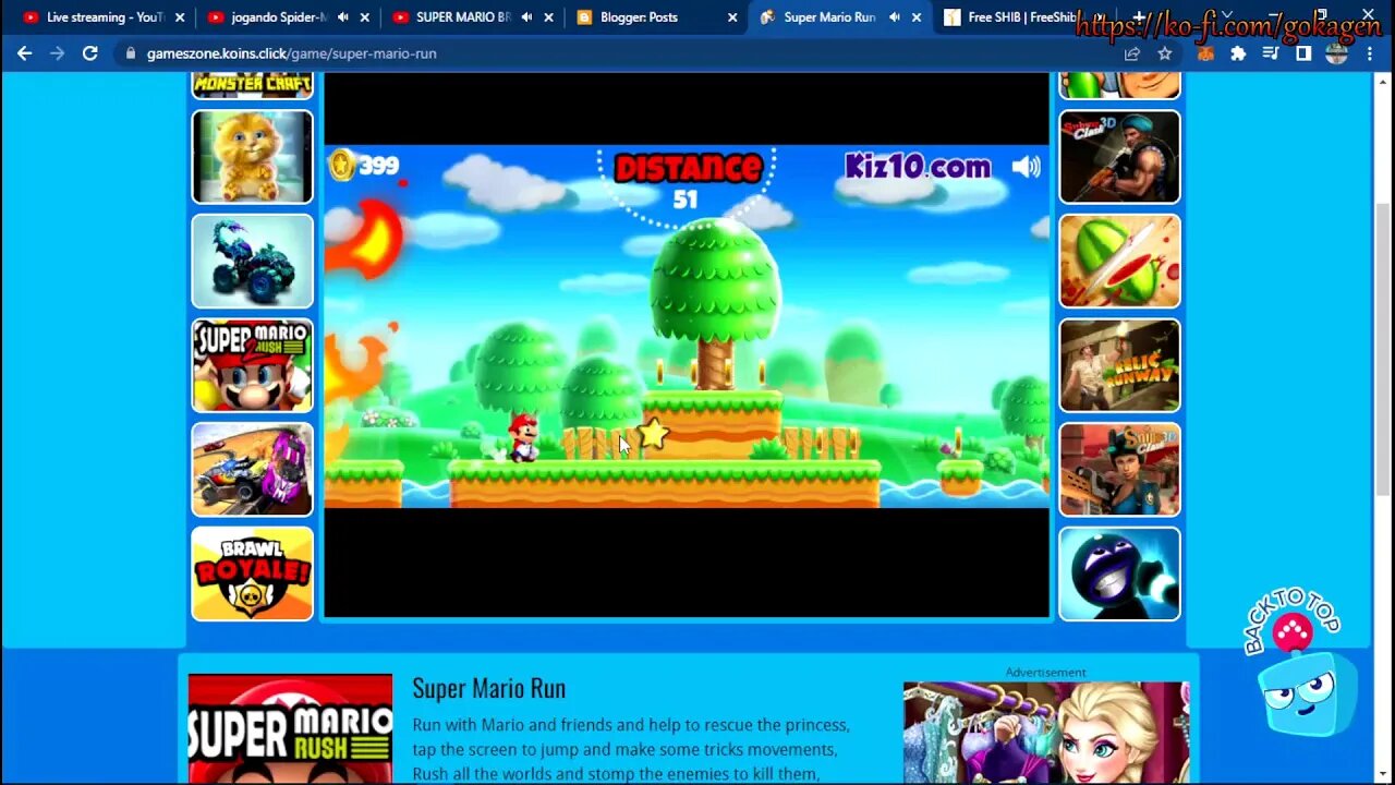 jogando Super Mario Run