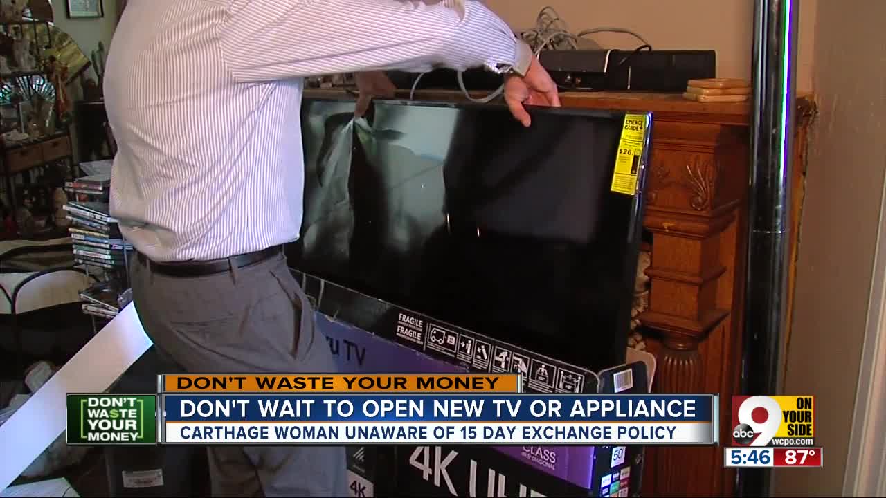 Don't wait to open new TV or appliances