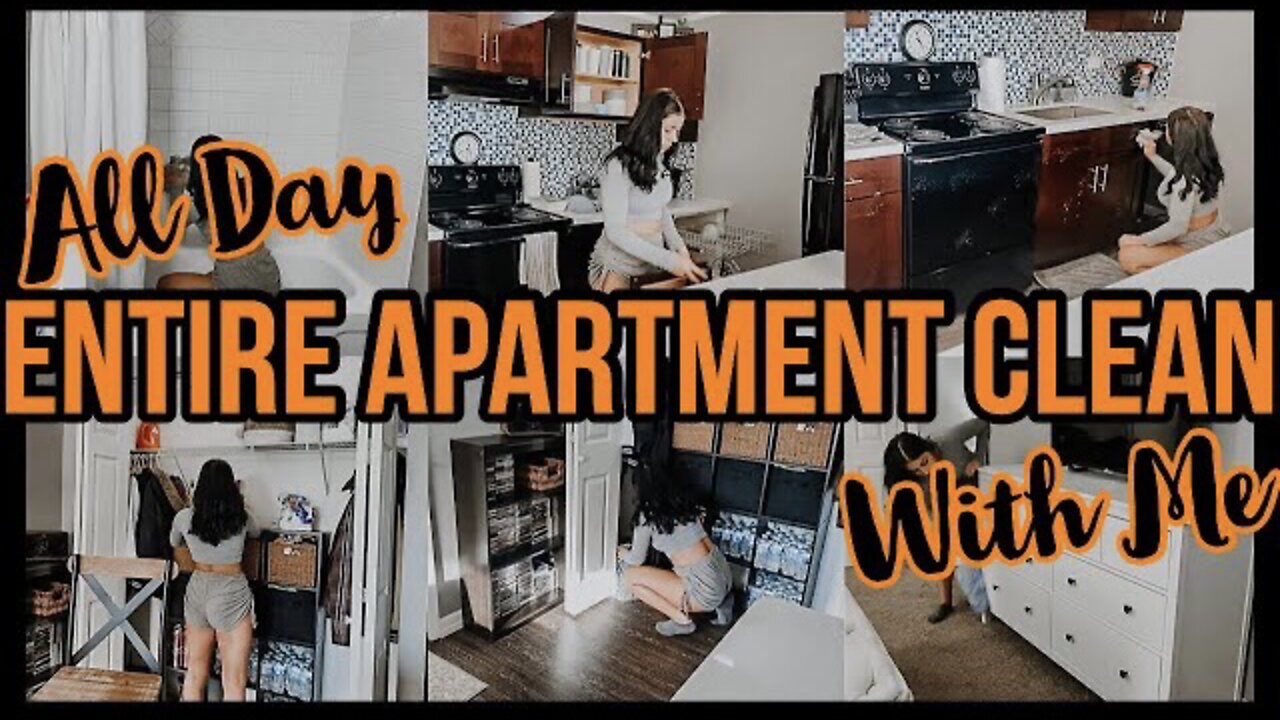 *ALL DAY* ENTIRE APARTMENT EXTREME SPEED CLEAN WITH ME 2021 | EXTREME CLEANING MOTIVATION|ez tingz