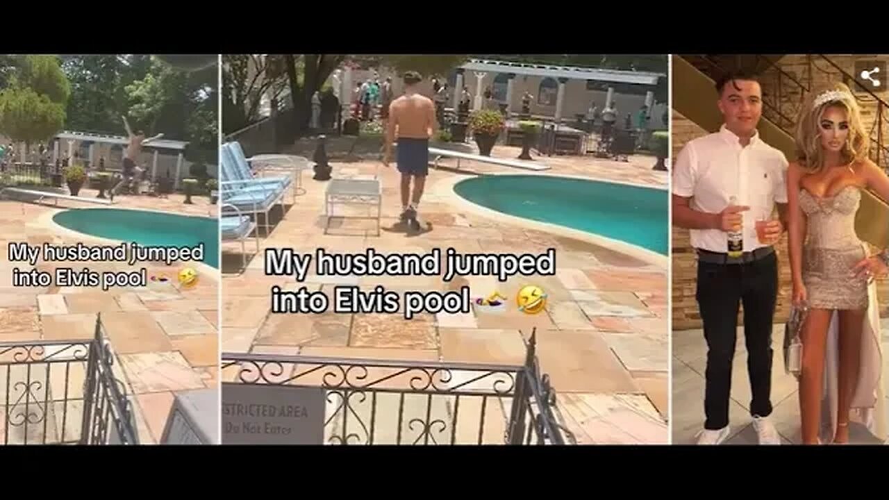 It's now or never! Elvis Presley fans' outrage as video shows moment British tourist jumped into