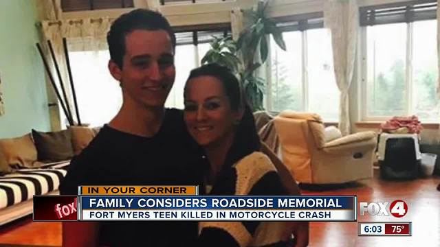 Family wants permanent memorial to honor crash victim