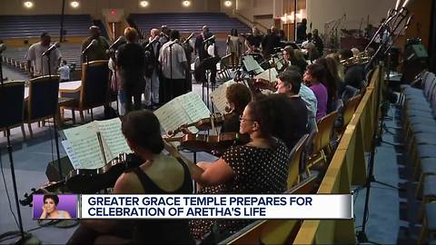 Sneak peek inside Greater Grace Temple ahead of Aretha Franklin funeral service