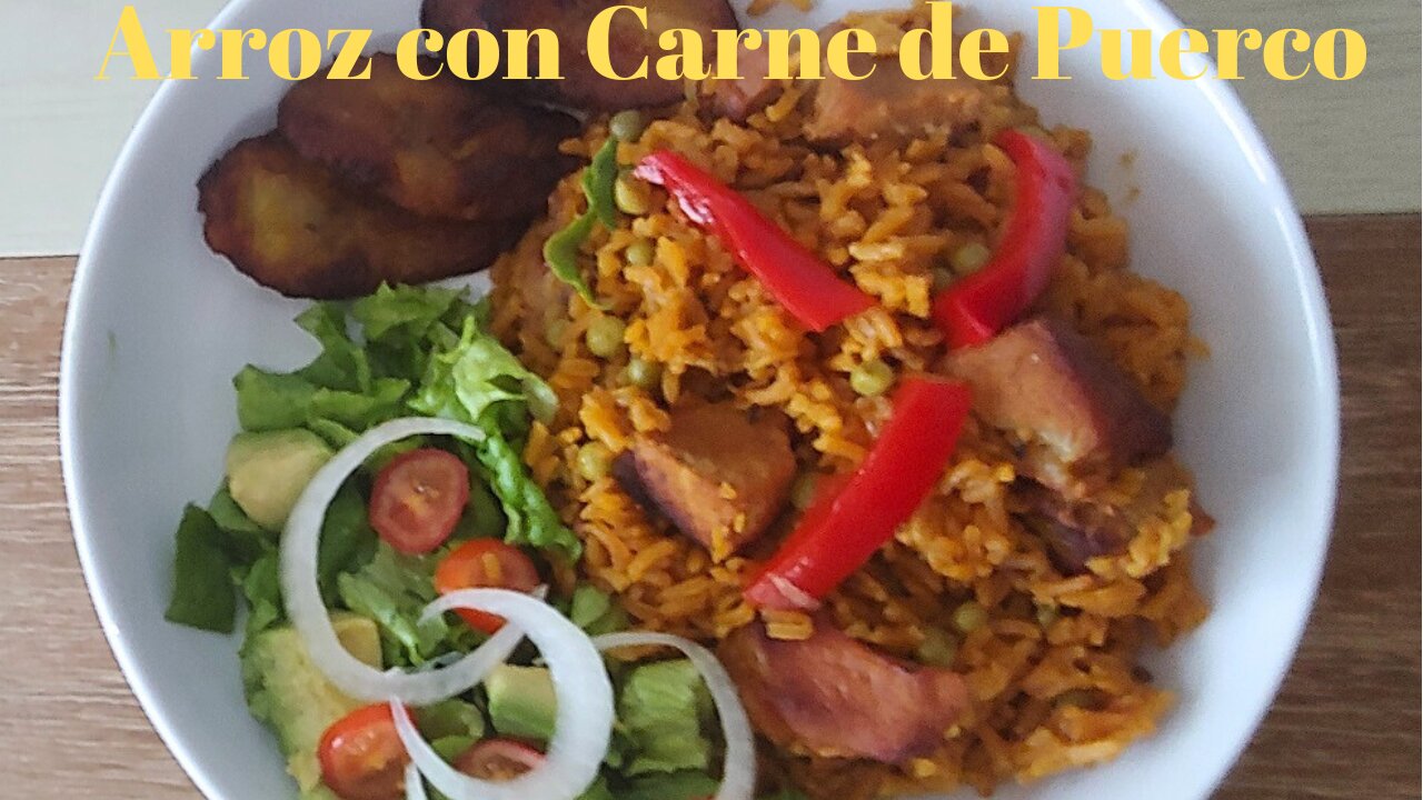 ARROZ CON CARNE DE PUERCO CUBANO