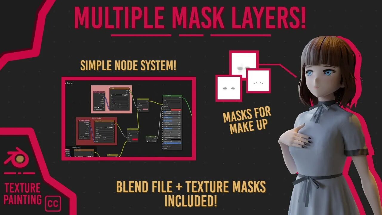 EASILY Use MULTIPLE Layers of Masks!! - Blender Texturing