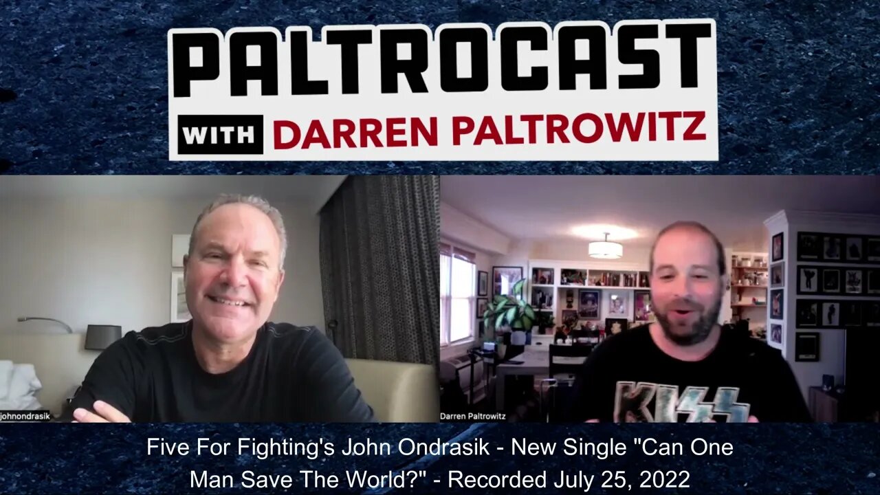Five For Fighting's John Ondrasik interview #2 with Darren Paltrowitz