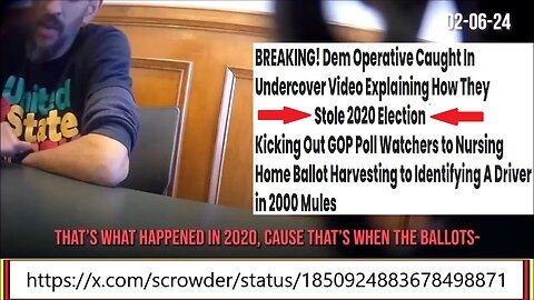 Undercover Video Explaining How They Stole 2020 Election