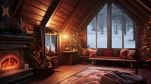 Snowy Lodge Retreat: A Relaxing Winter Getaway - Crackling Fireplace