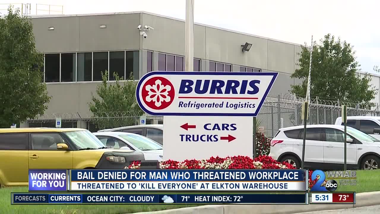 Bail denied for man who threatened workplace in Cecil County