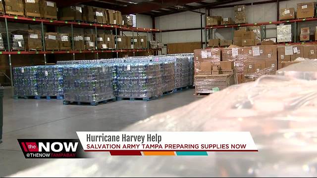 Tampa's Salvation Army prepares to send mass supplies to Texas after Harvey hits