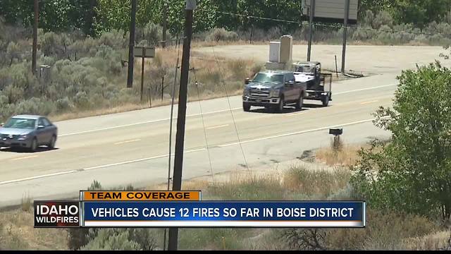 Vehicles the cause of 12 fires in Boise District this year