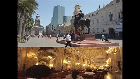 Metropolitan Cathedral at Plaza de Armas in Santiago, Chile