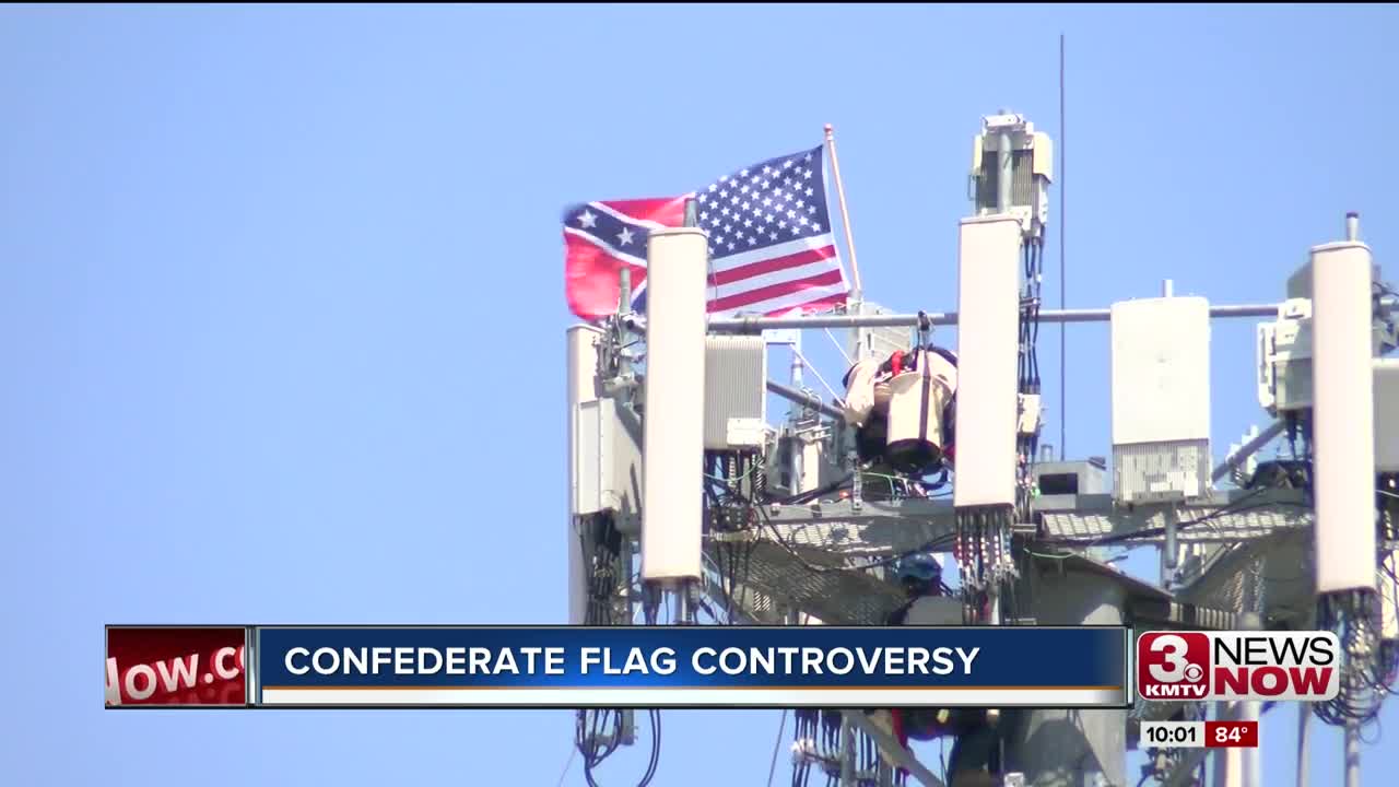 Confederate Flag Hoisted on Cell Phone Tower in Omaha