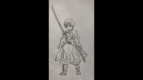 Zenitsu Agatsuma drawing