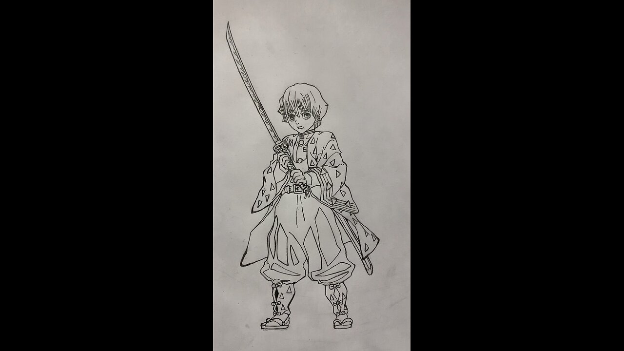 Zenitsu Agatsuma drawing