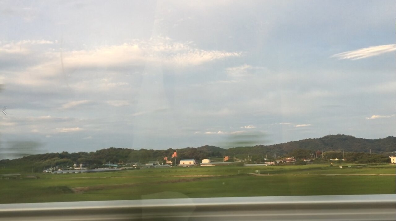 Driving through Korean countryside