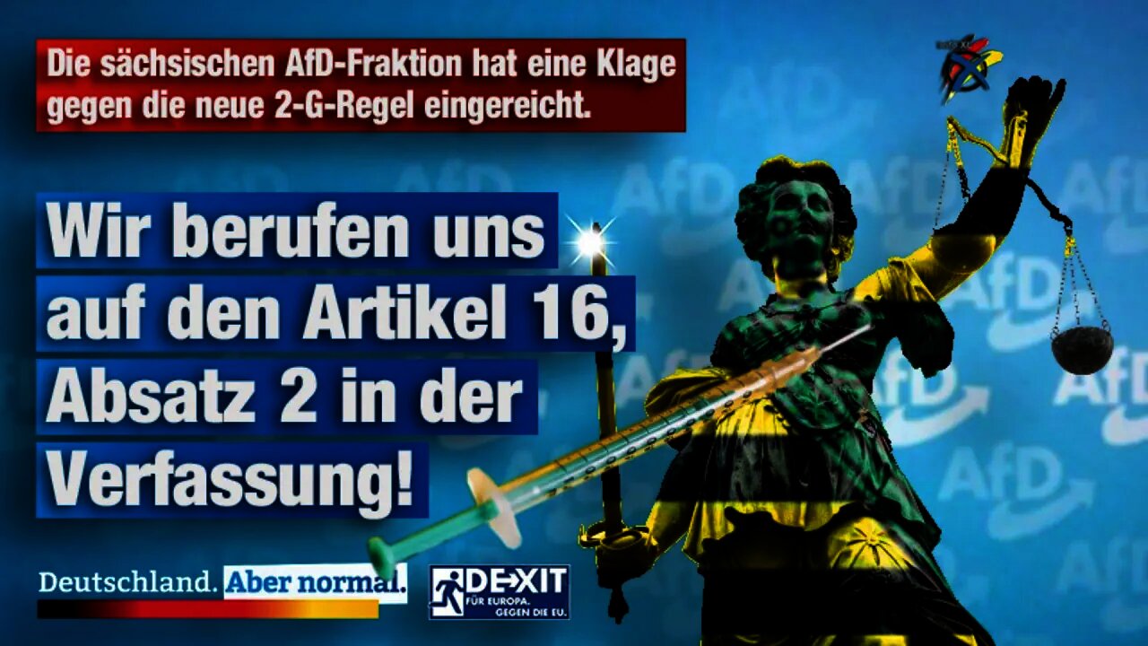 Die sächsischen AfD-Fraktion hat eine Klage gegen die neue 2-G-Regel eingereicht.