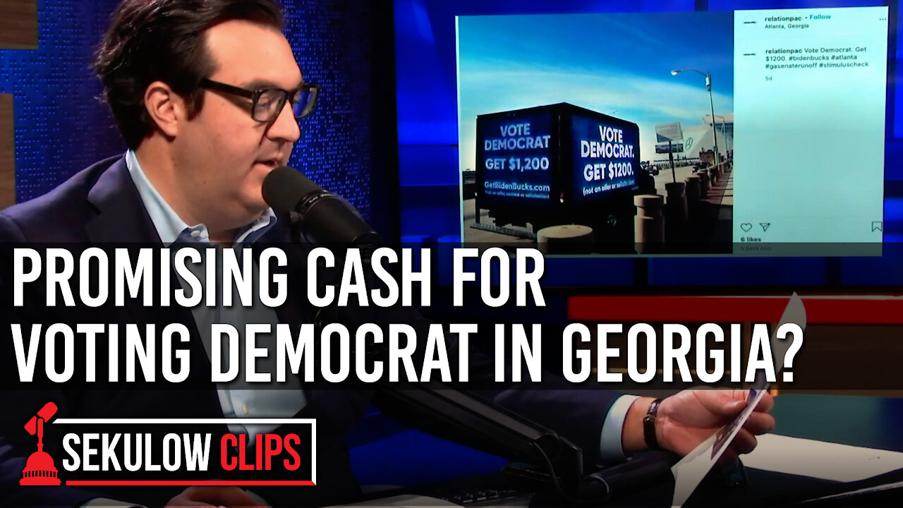 Promising Cash for Voting Democrat in Georgia?