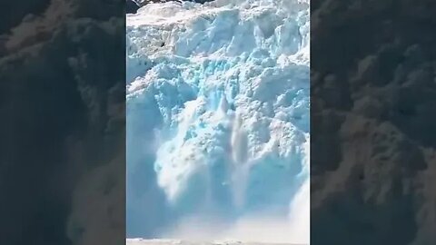 Glacier With A Huge Slab Of Ice Breaking Off. #trending #shorts #viral #video #viralvideo