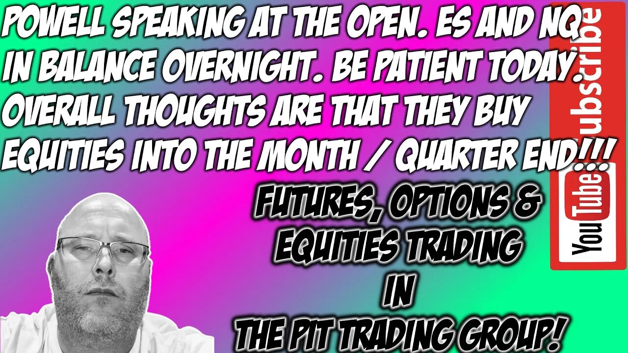 Powell Testimony Cash Open - ES NQ Balanced - Premarket Trade Plan - The Pit Futures Trading