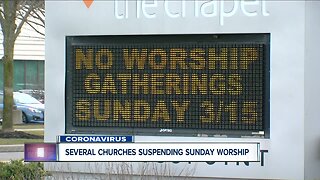 Local churches are suspending service and activities