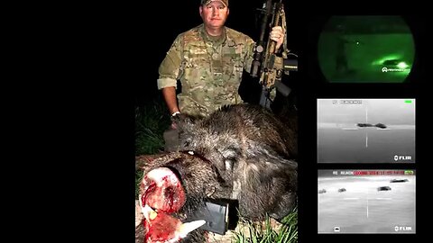 THERMAL TEXAS HOG HUNT MONSTER BOAR KILLED